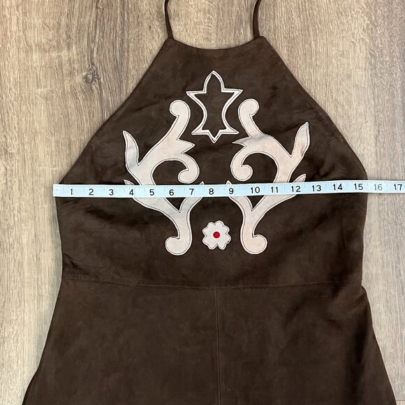 NEW Free People Sienna Goat Suede Western Mini Dress Sz XS - Picture 7 of 15